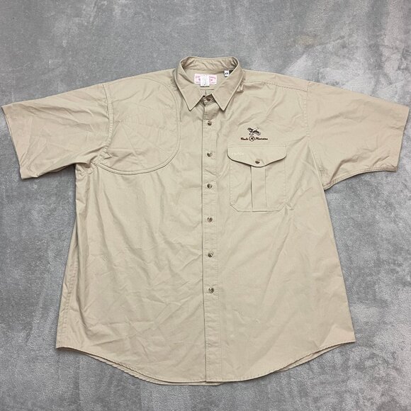 C.C. Filson Padded Shooting Shirt Mens XXL Beige Short Sleeve Made in USA - Picture 1 of 8